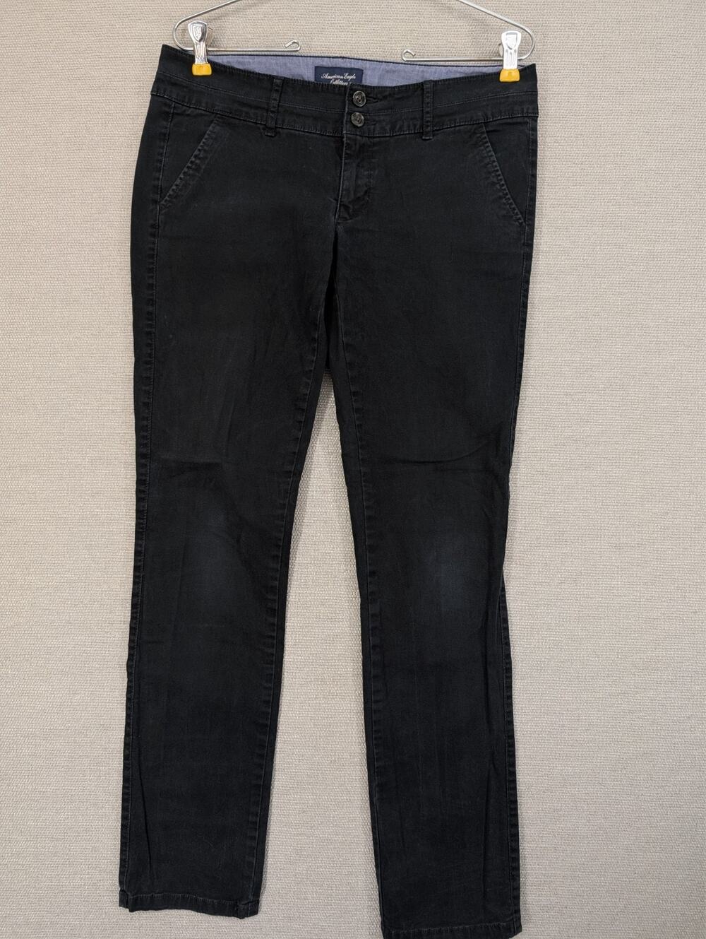 American Eagle Black Pants Size 6 Stretch Skinny -0226E198